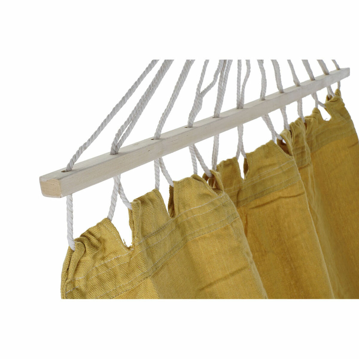 Hamac DKD Home Decor Ocru Poliester Bumbac Pin Franjuri (255 x 80 x 28 cm)