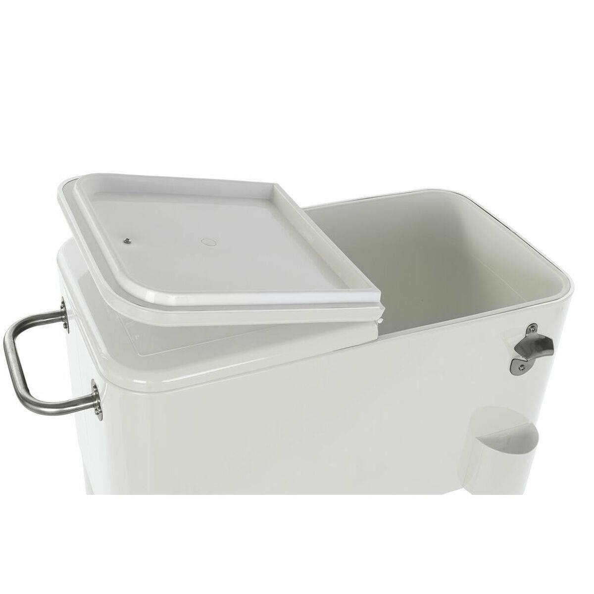 Frigider Portabil DKD Home Decor Alb Cu roți Oțel PP (56 L) (74 x 43 x 80 cm)