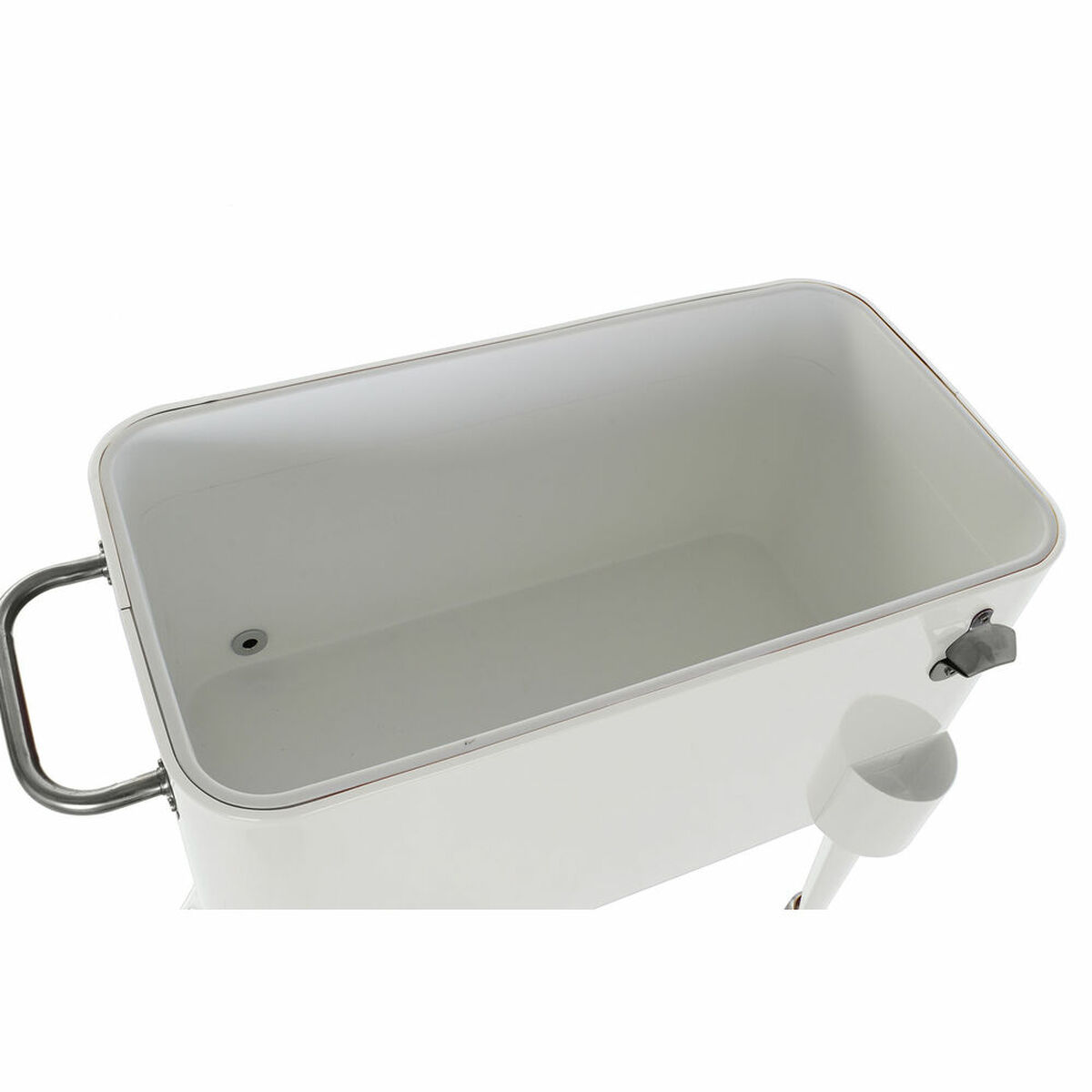 Frigider Portabil DKD Home Decor Alb Cu roți Oțel PP (56 L) (74 x 43 x 80 cm)