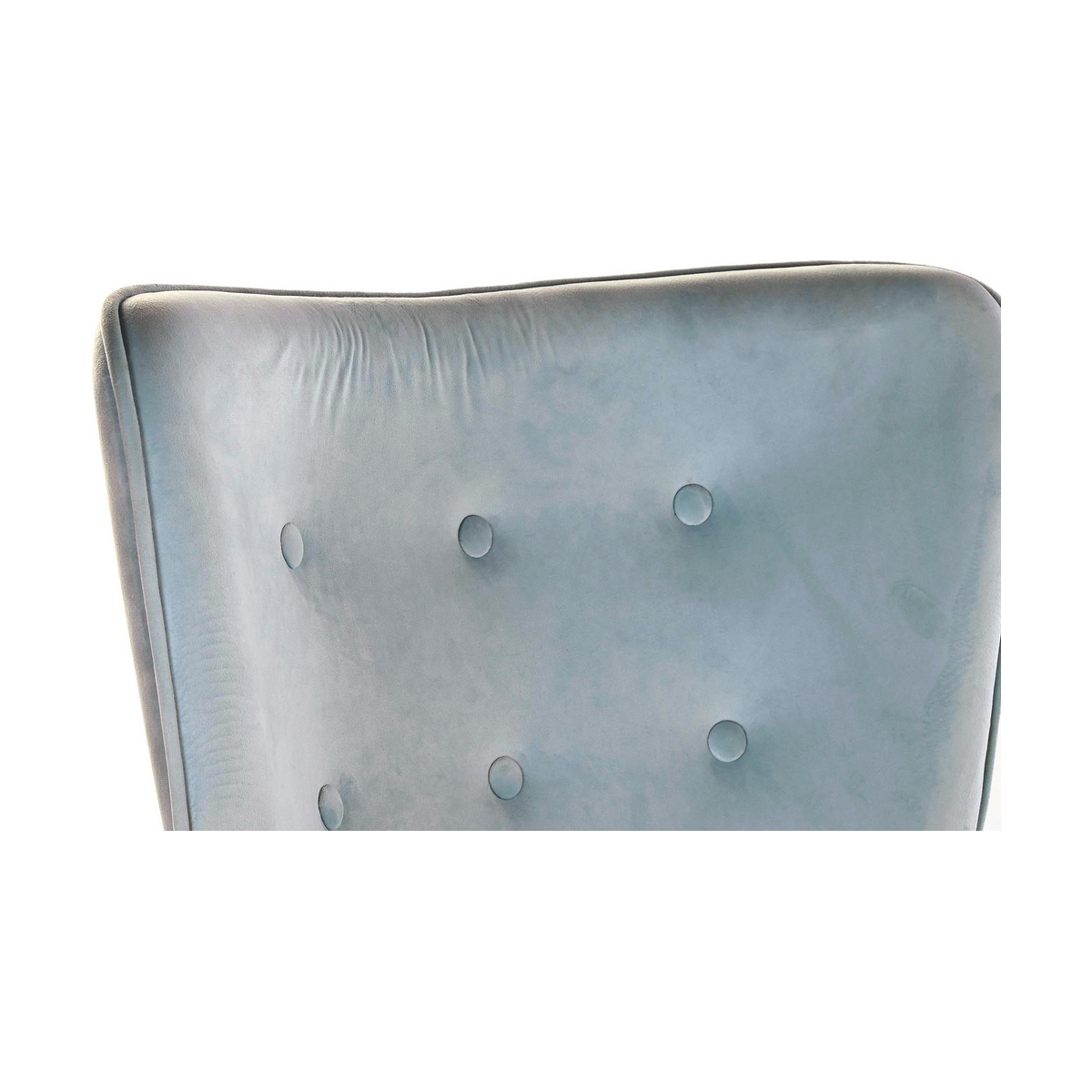 Fotoliu DKD Home Decor Albastru celest Natural Poliester Lemn 67 x 75 x 96 cm