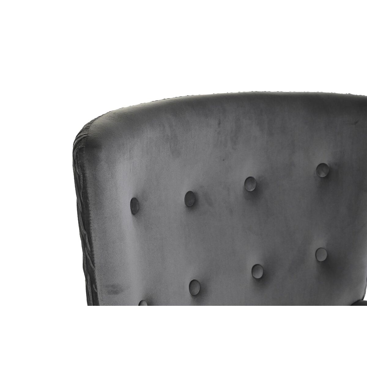 Fotoliu DKD Home Decor Natural Gri închis Poliester Lemn 66 x 67 x 92 cm