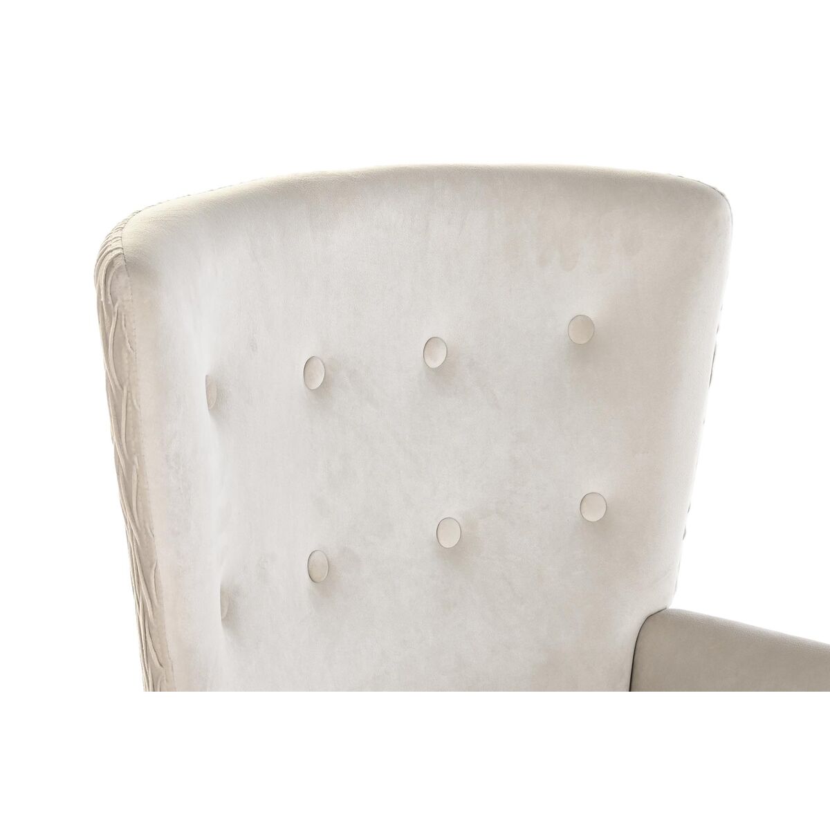 Fotoliu DKD Home Decor Bej Natural Poliester Lemn 67 x 70 x 95 cm