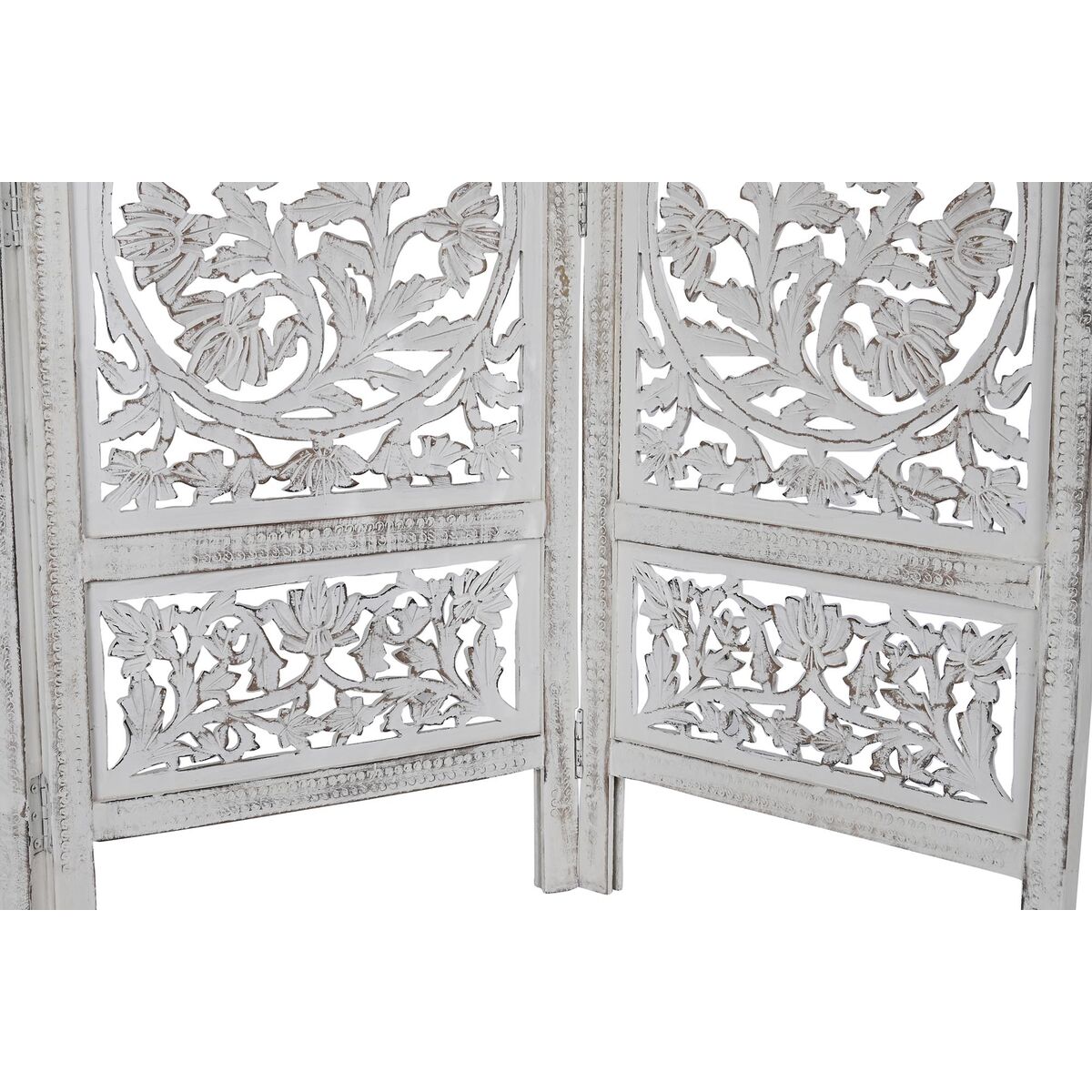 Paravan pliant DKD Home Decor Alb Lemn de mango Lemn MDF 150 x 2 x 180 cm