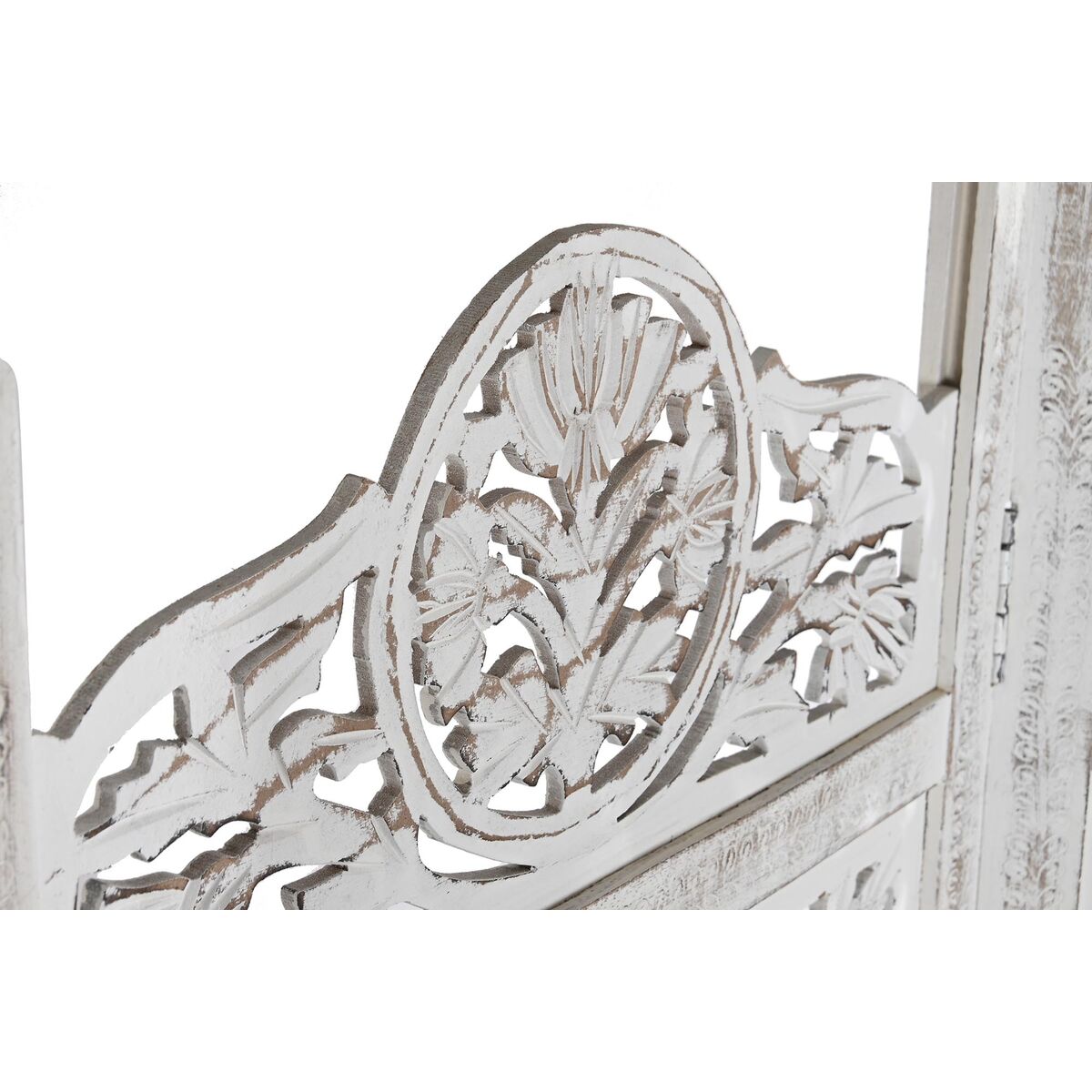 Paravan pliant DKD Home Decor Alb Lemn de mango Lemn MDF 150 x 2 x 180 cm