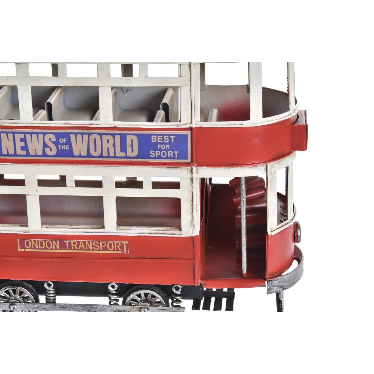 Figură Decorativă DKD Home Decor Roșu Verde Tren Vintage 28 x 9 x 20 cm (2 Unități)