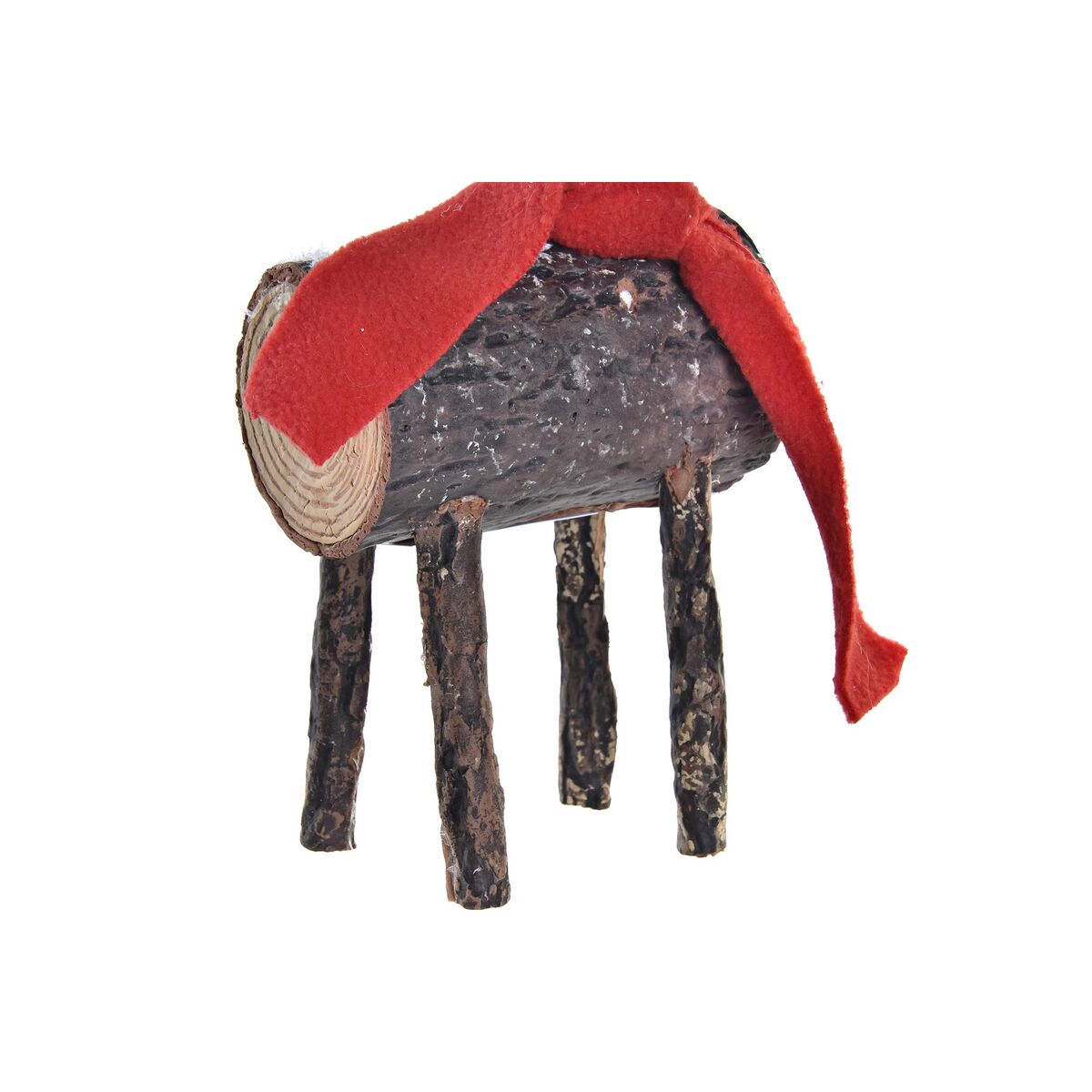 Figură Decorativă DKD Home Decor Crăciun Purpurină Ren Mesteacăn (10 x 9 x 23 cm) (2 Unități)