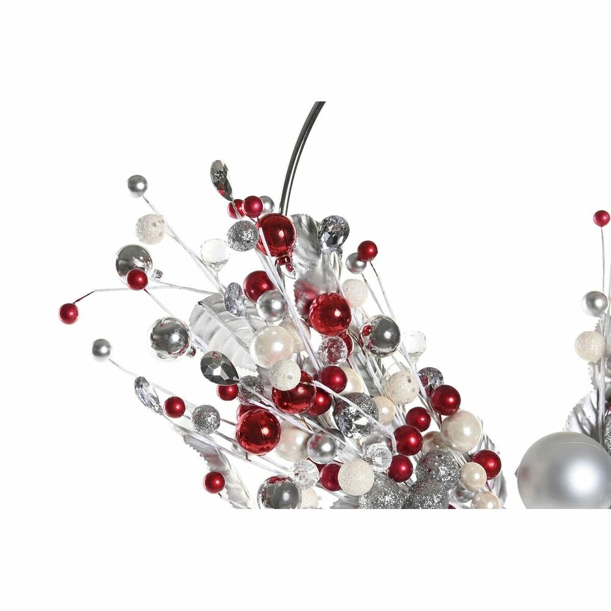 Coroană de Crăciun DKD Home Decor Metal Poliester (55 x 5 x 40 cm) (2 Unități)