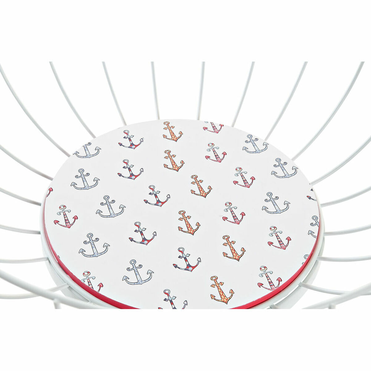 Fructieră DKD Home Decor Multicolor Metal Lemn MDF 28 x 28 x 10 cm (2 Unități)