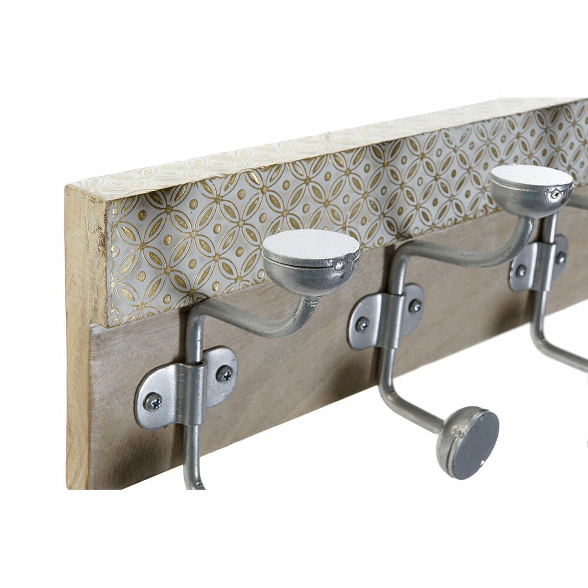 Cuier de perete DKD Home Decor 46 x 15 x 10 cm Metal Vintage Lemn de mango murat