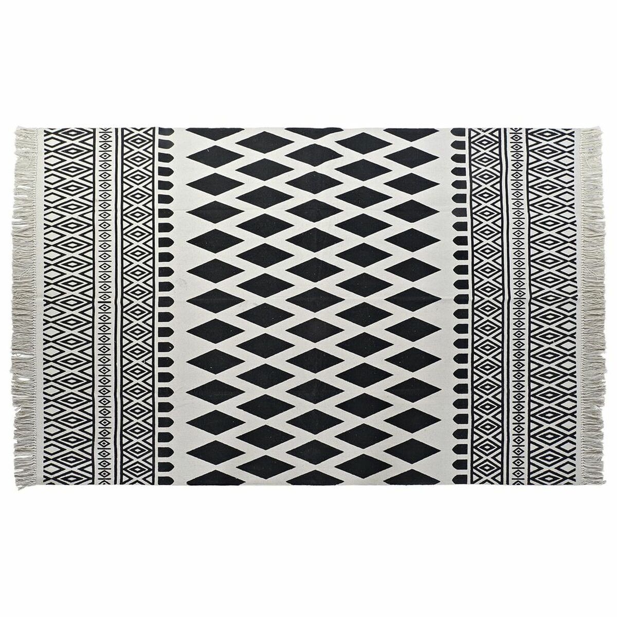 Covor DKD Home Decor Negru Alb (160 x 250 x 0,7 cm)