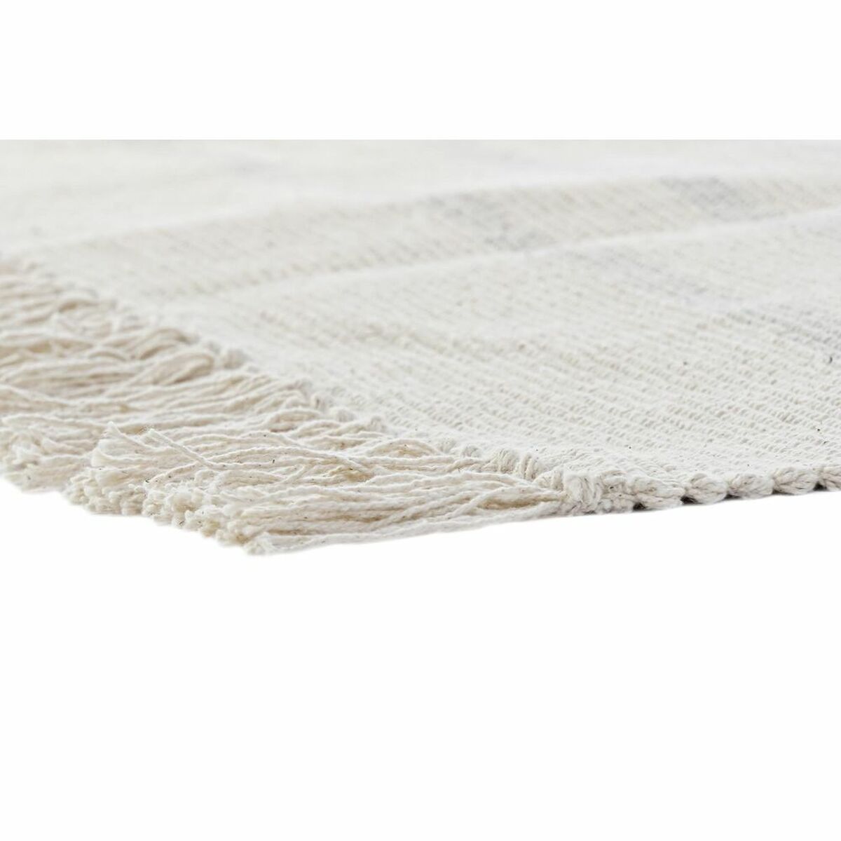 Covor DKD Home Decor 120 x 180 x 0,75 cm Gri Poliester Alb Franjuri Boho (2 Unități)