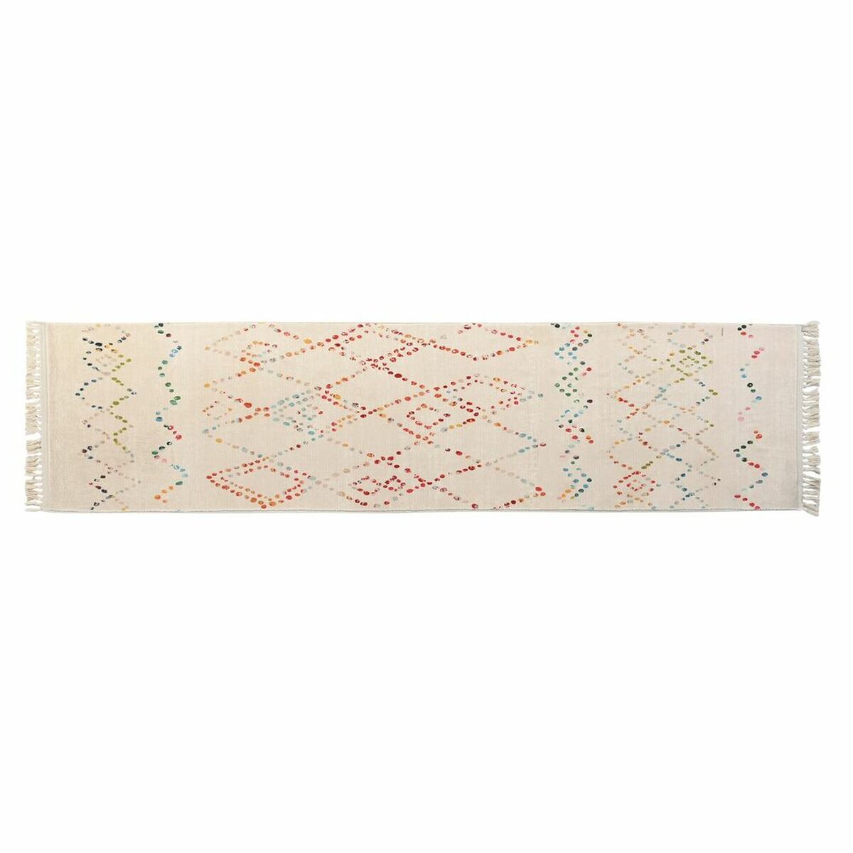 Covor DKD Home Decor 60 x 240 x 0,7 cm Poliester Multicolor Romb