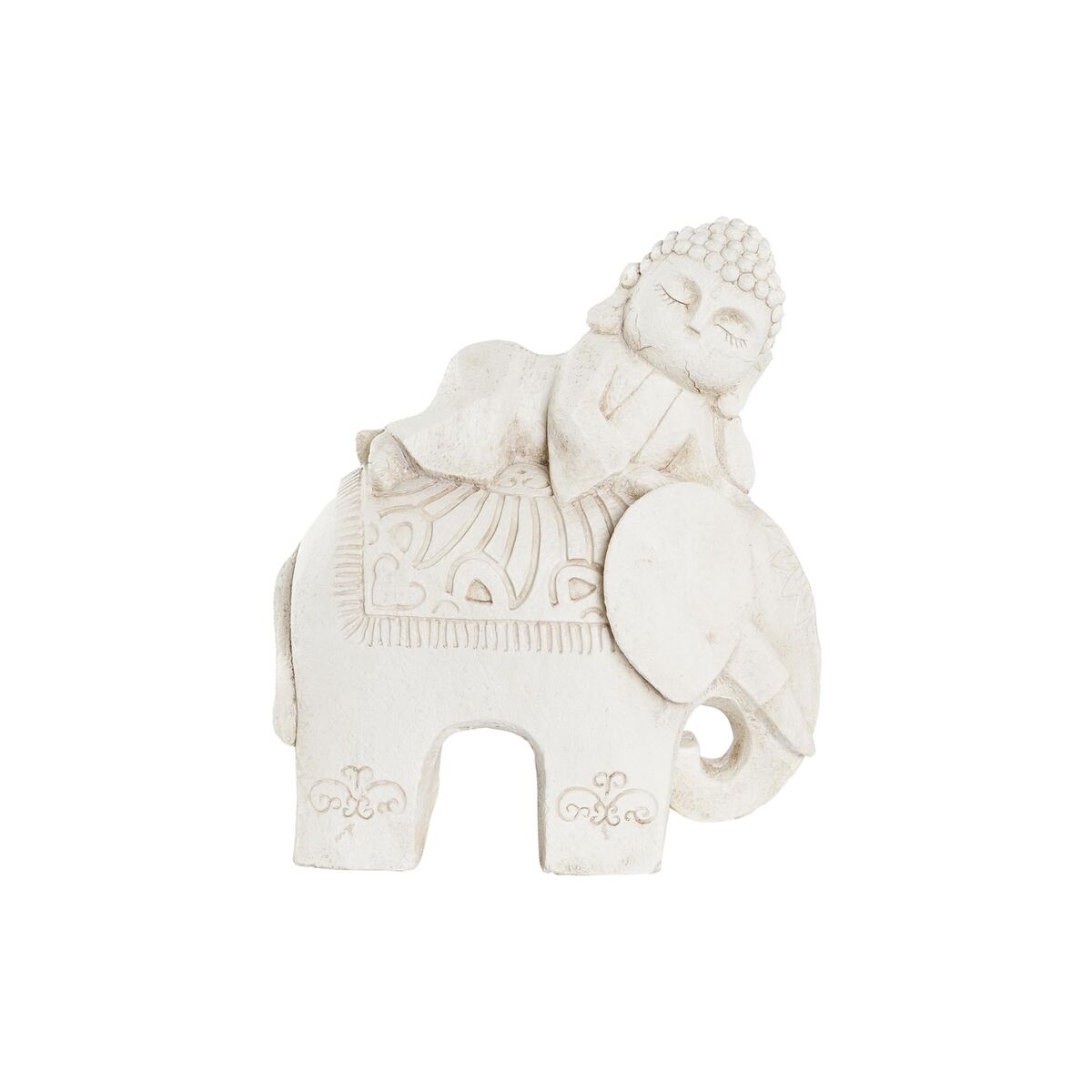 Figură Decorativă DKD Home Decor Finisaj învechit Elefant Alb Oriental Magneziu (42 x 24 x 46 cm)