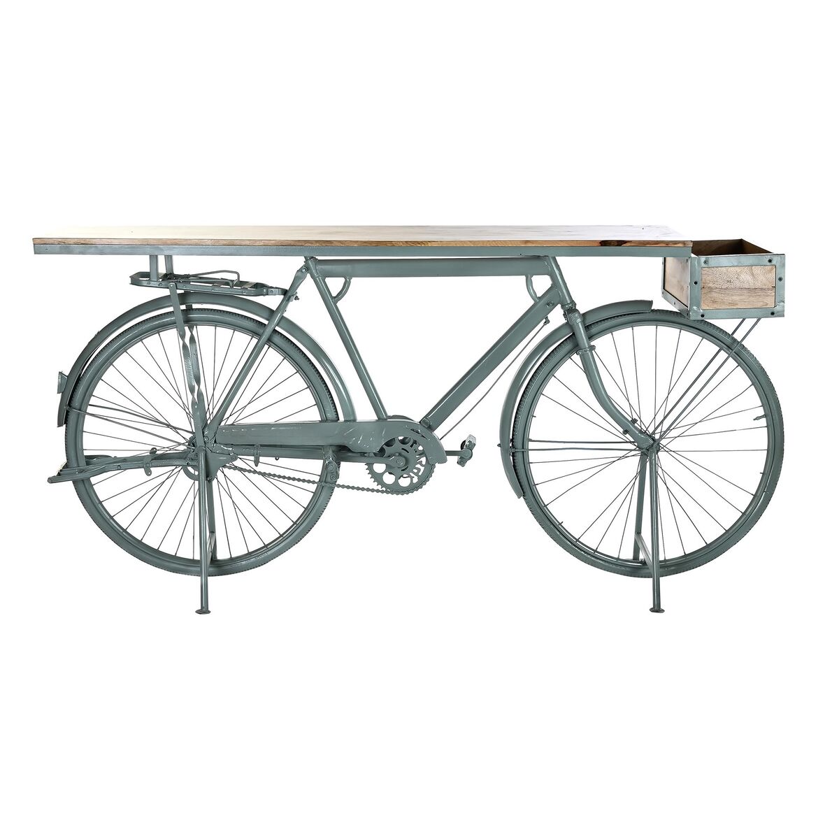 Consolă DKD Home Decor Albastru Fier Lemn de mango (195 x 40 x 91 cm)