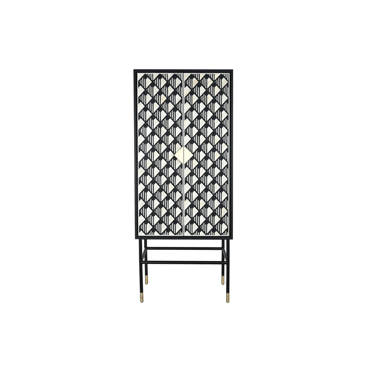 Dulap DKD Home Decor Negru Alb Os Rășină Lemn MDF (75 x 40 x 180 cm)