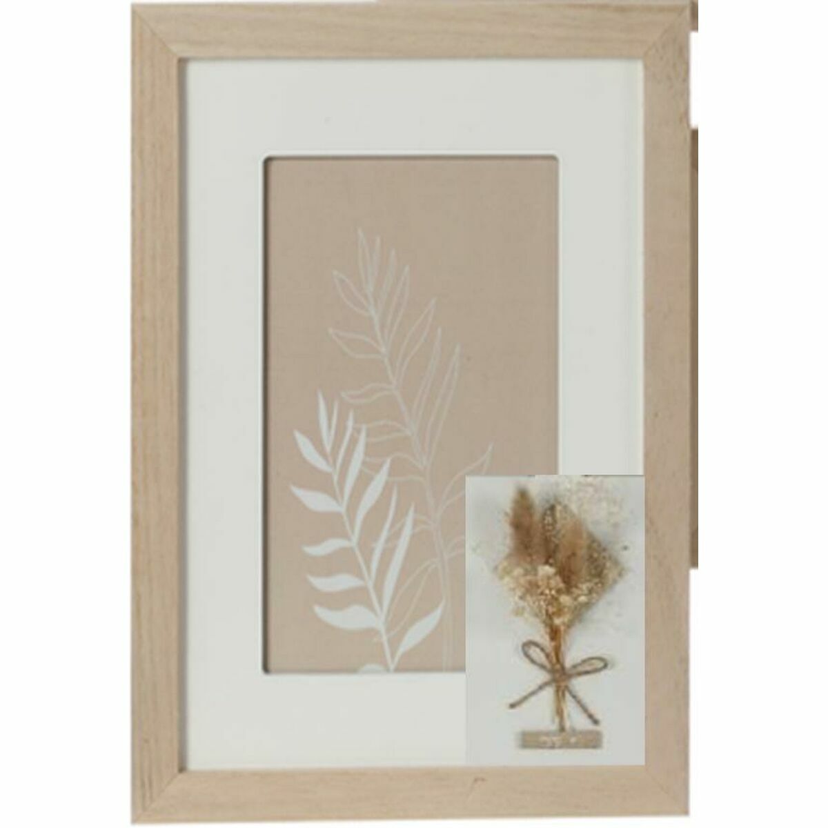 Ramă Foto DKD Home Decor Geam Natural Shabby Chic (15 x 1 x 20 cm) (22 x 1 x 27 cm)