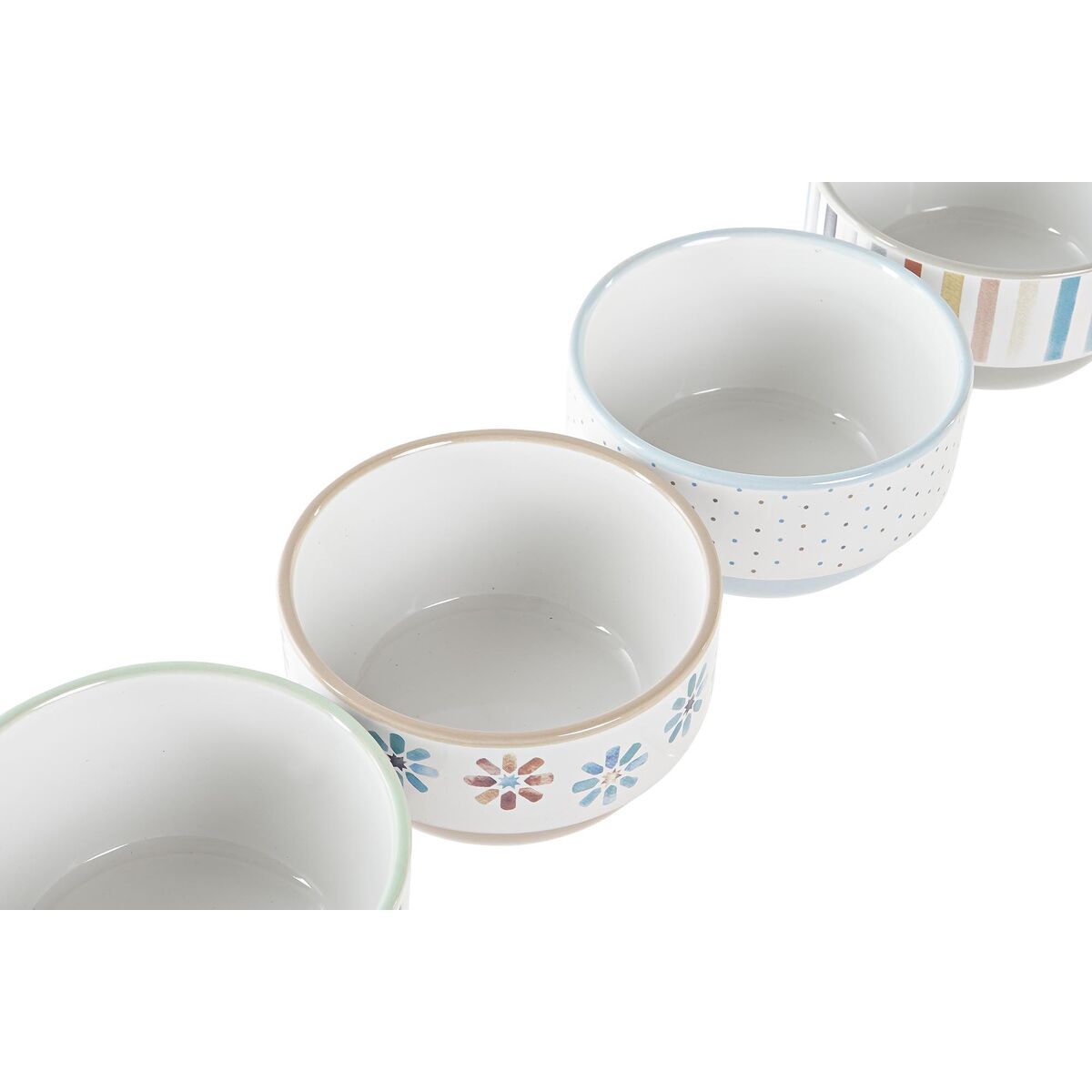 Set de boluri DKD Home Decor Gresie 460 ml 12 x 12 x 6,5 cm (4 Unități)