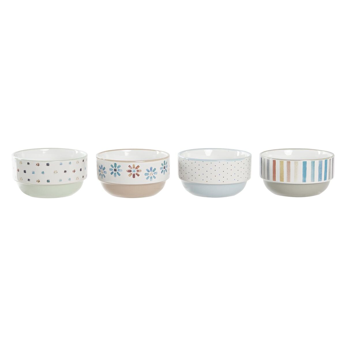 Set de boluri DKD Home Decor Gresie 460 ml 12 x 12 x 6,5 cm (4 Unități)