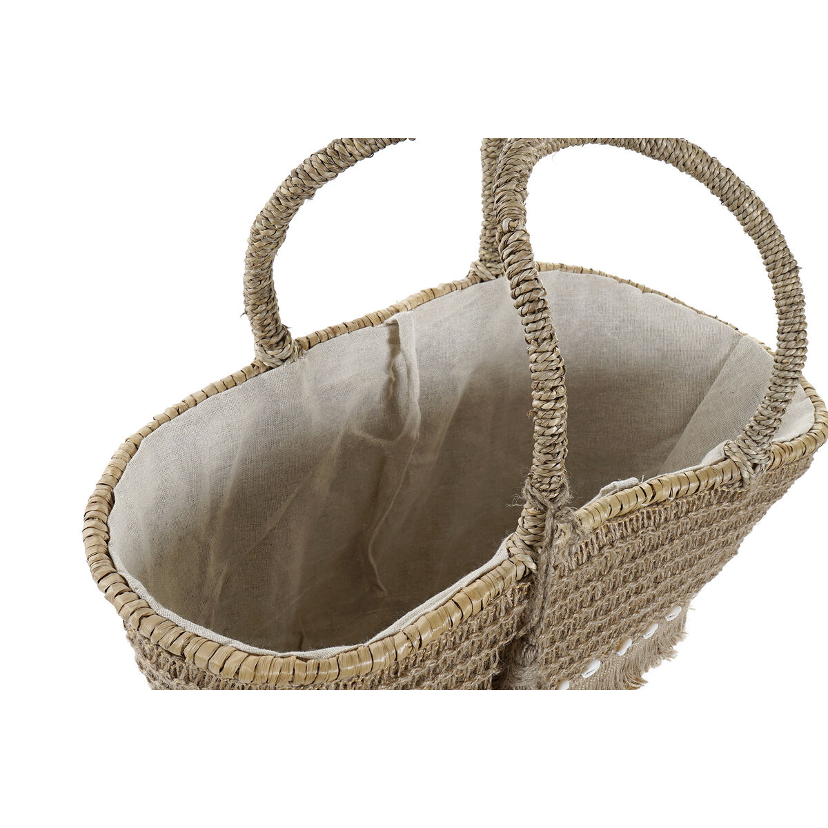 Geantă de Plajă DKD Home Decor 53 x 15 x 51,5 cm Natural Iarbă de mare