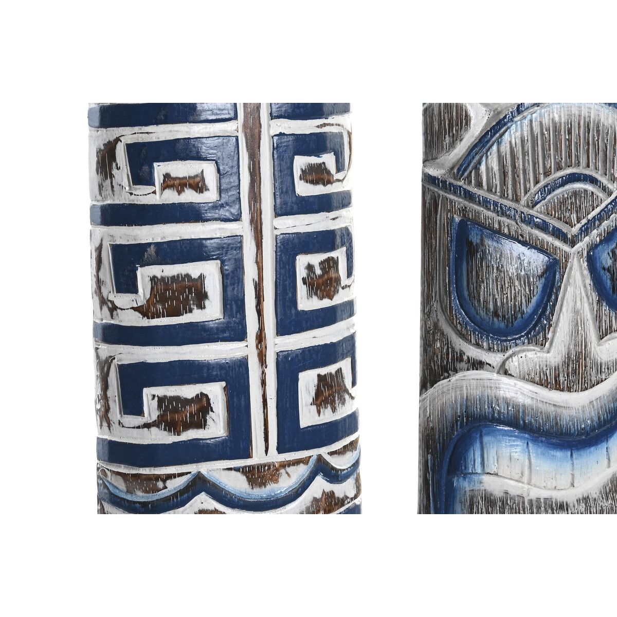 Decorațiune de Perete DKD Home Decor Roșu Albastru Alb Vâslă (100 x 5 x 14 cm) (2 Unități)