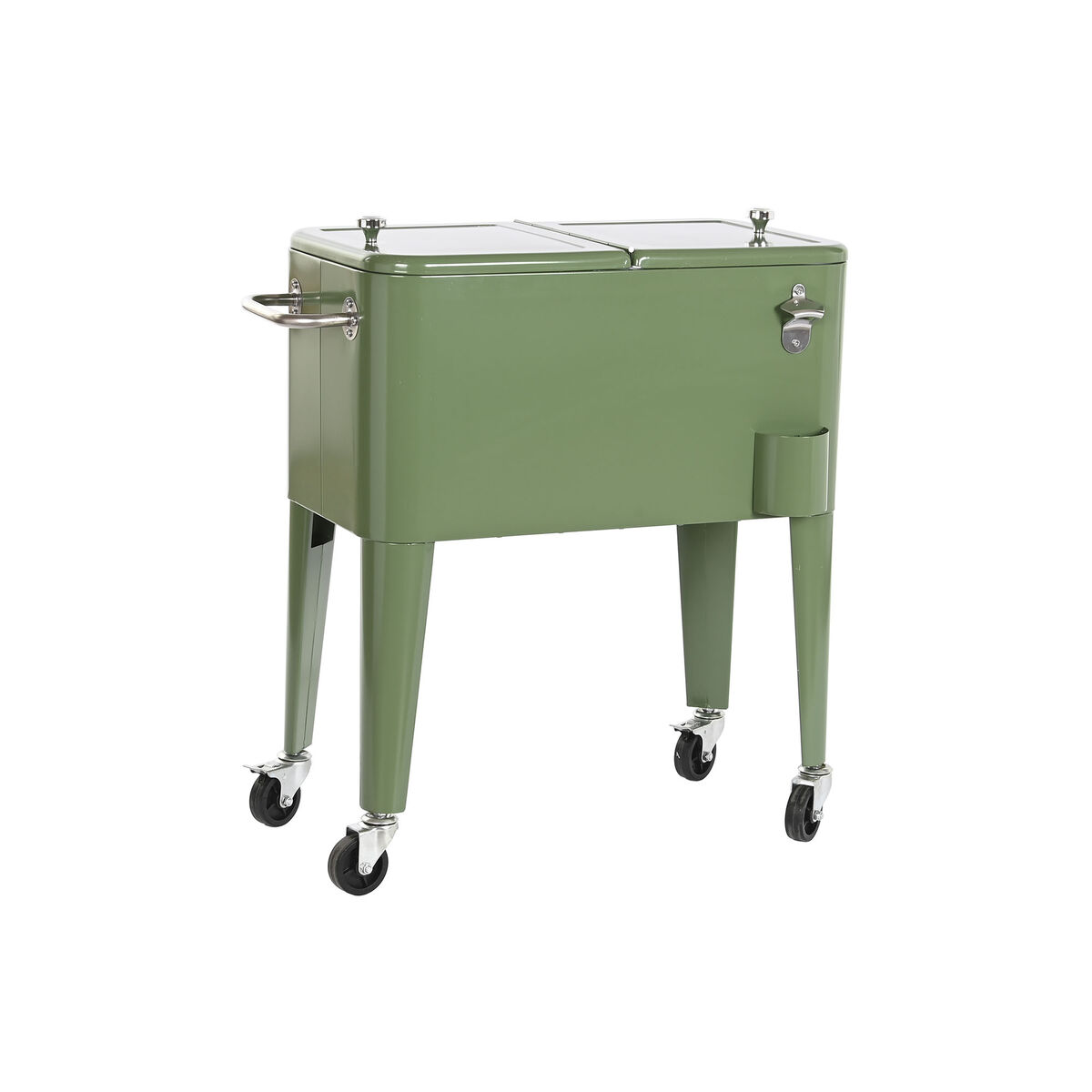 Frigider Portabil DKD Home Decor 74 x 43 x 80 cm Oțel Verde polipropilenă 56 L