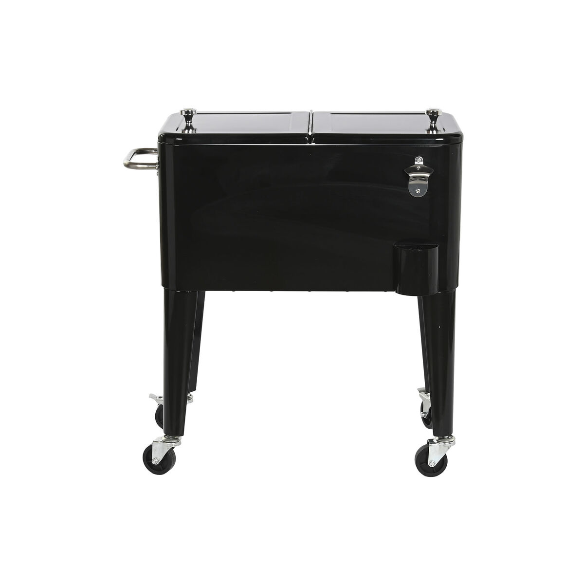 Frigider Portabil DKD Home Decor 74 x 43 x 83 cm Negru Oțel Aluminiu polipropilenă 56 L