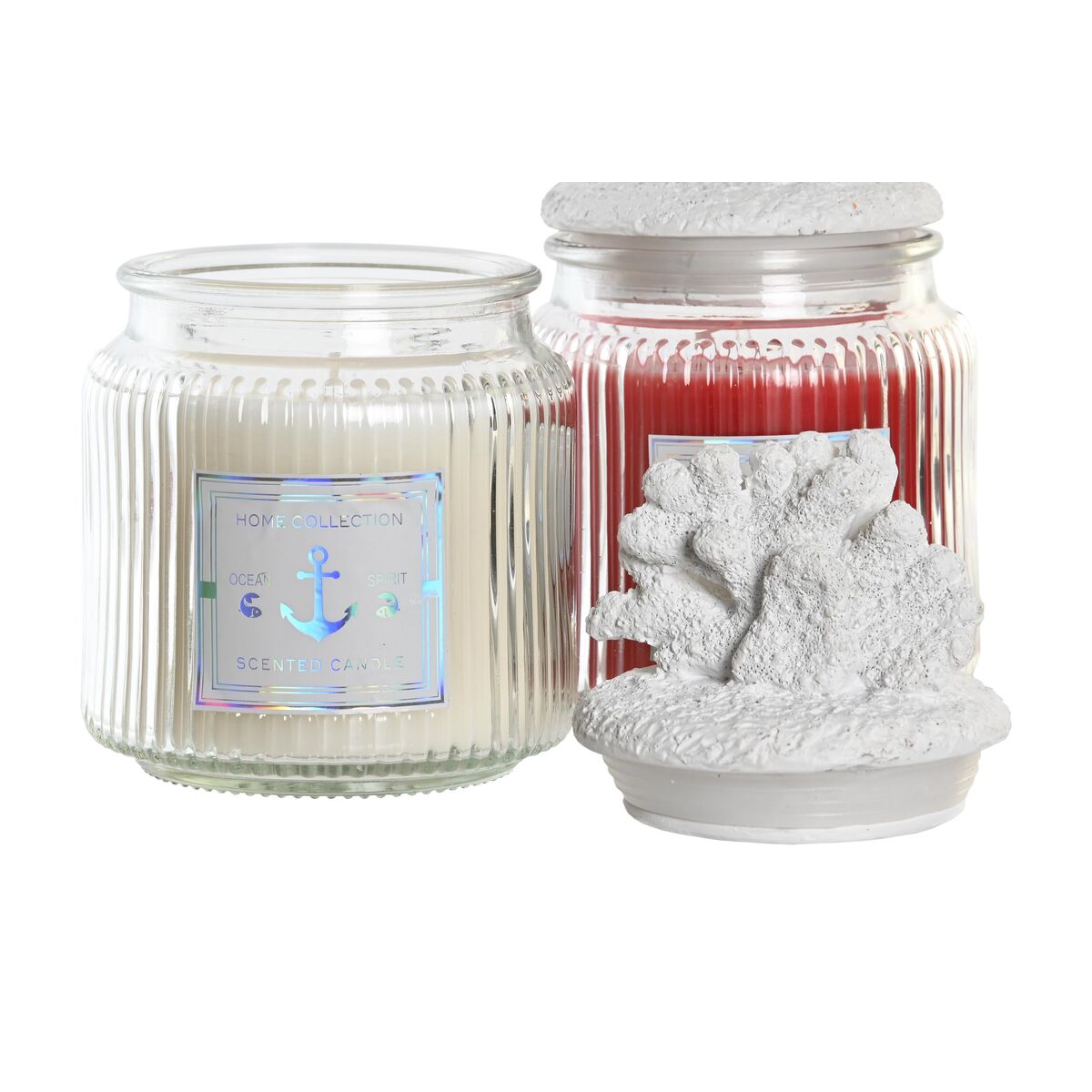 Lumânare Parfumată DKD Home Decor Coral Mediterană 430 g (2 Unități)