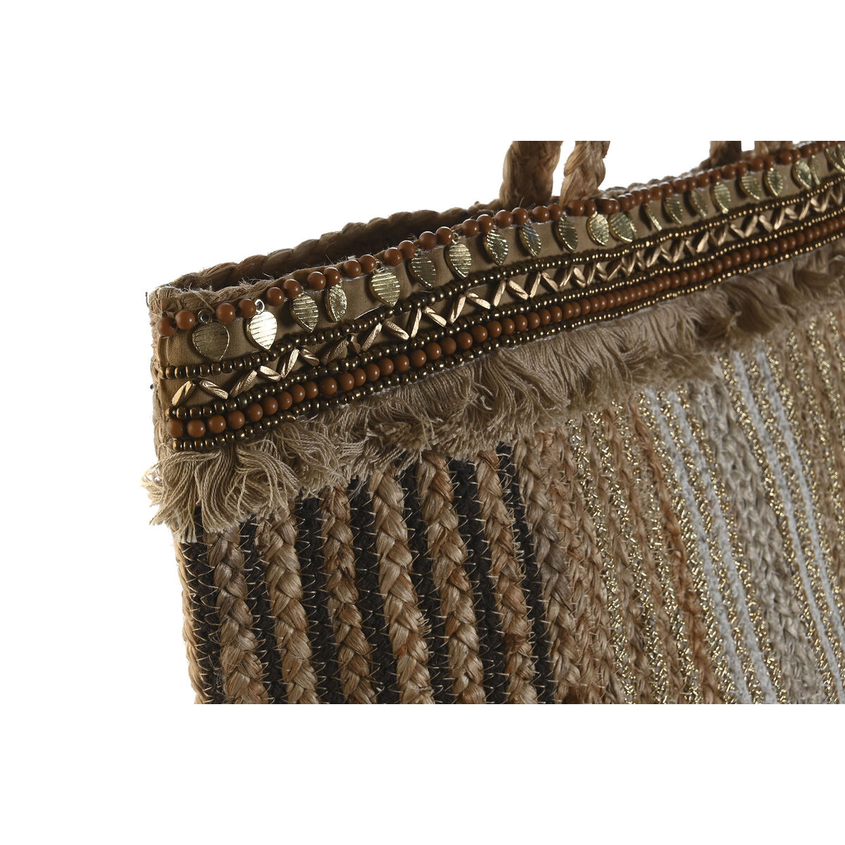 Geantă Damă DKD Home Decor Maro Crem 50 x 23 x 33 cm (2 Unități)