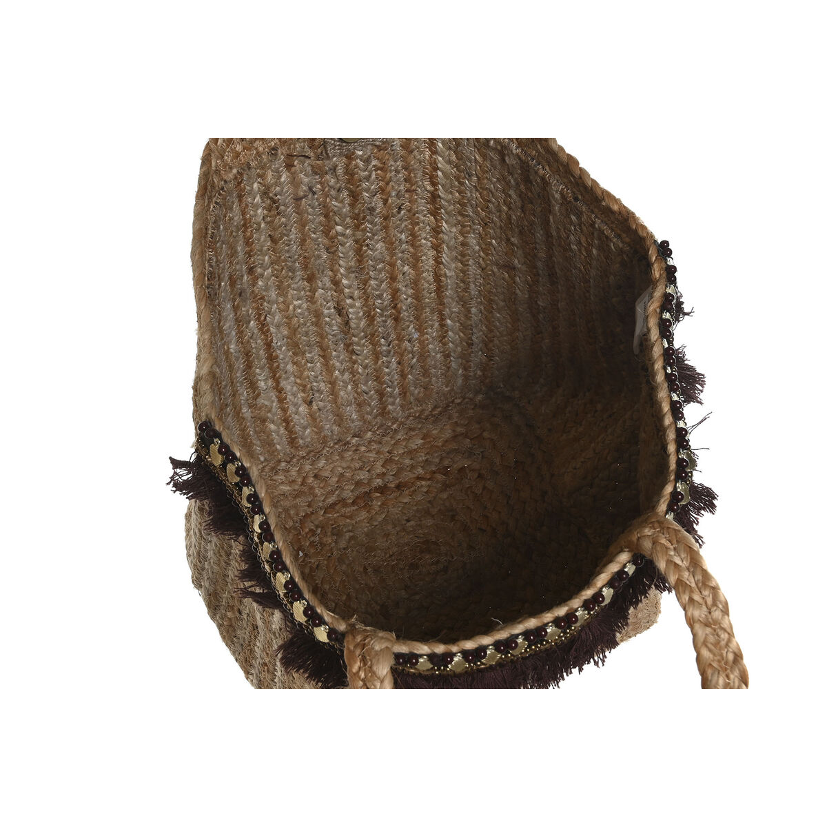 Geantă Damă DKD Home Decor Maro Crem 50 x 23 x 33 cm (2 Unități)