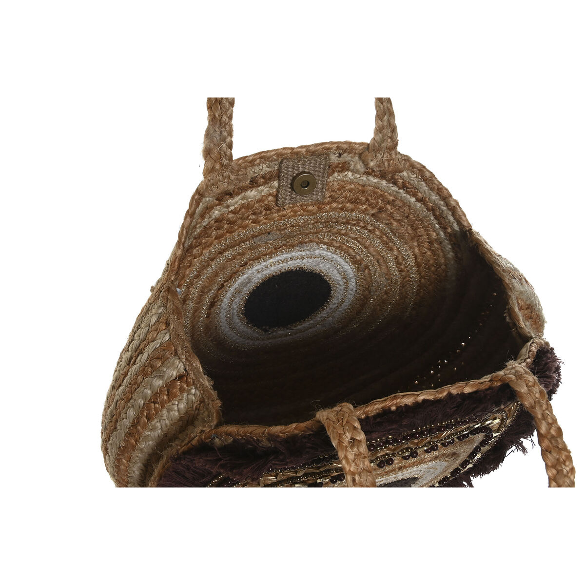 Geantă Damă DKD Home Decor Maro Crem 36 x 11 x 36 cm (2 Unități)