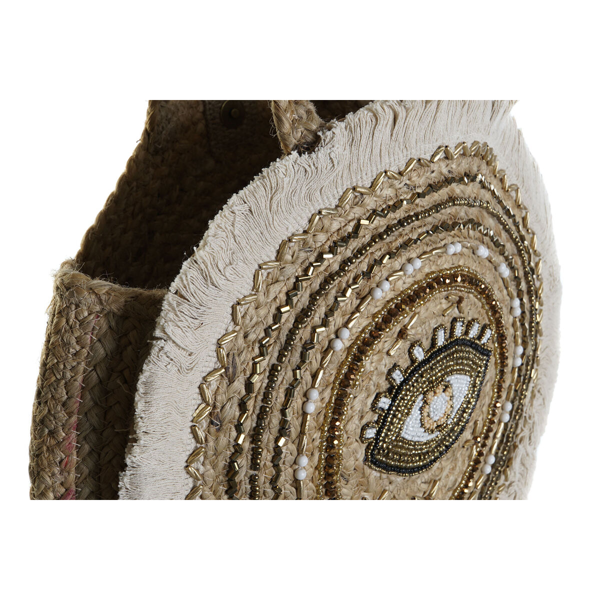 Geantă Damă DKD Home Decor Negru Bej Natural 36 x 12 x 36 cm (2 Unități)