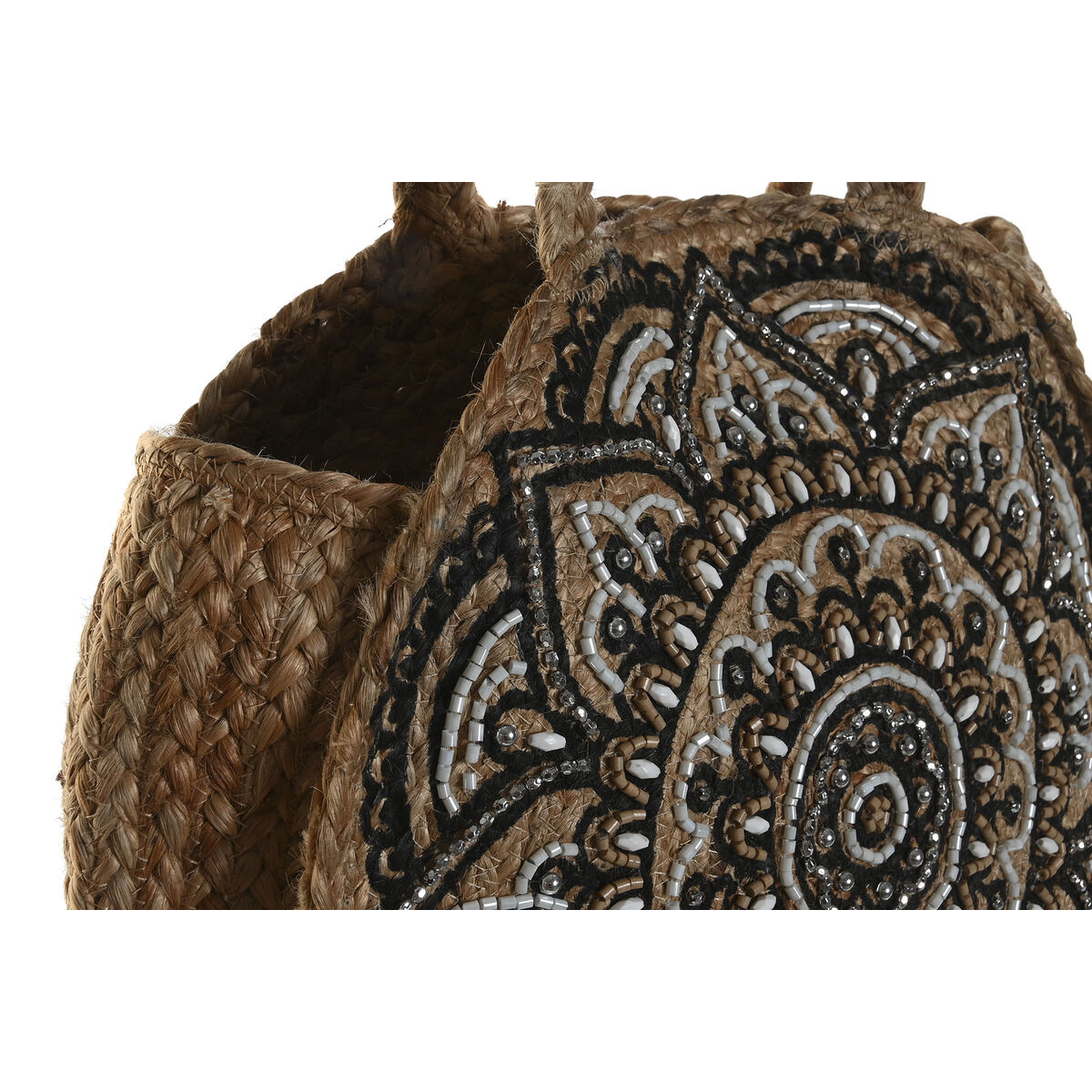 Geantă Damă DKD Home Decor Albastru Negru Natural 36 x 12 x 36 cm (2 Unități)