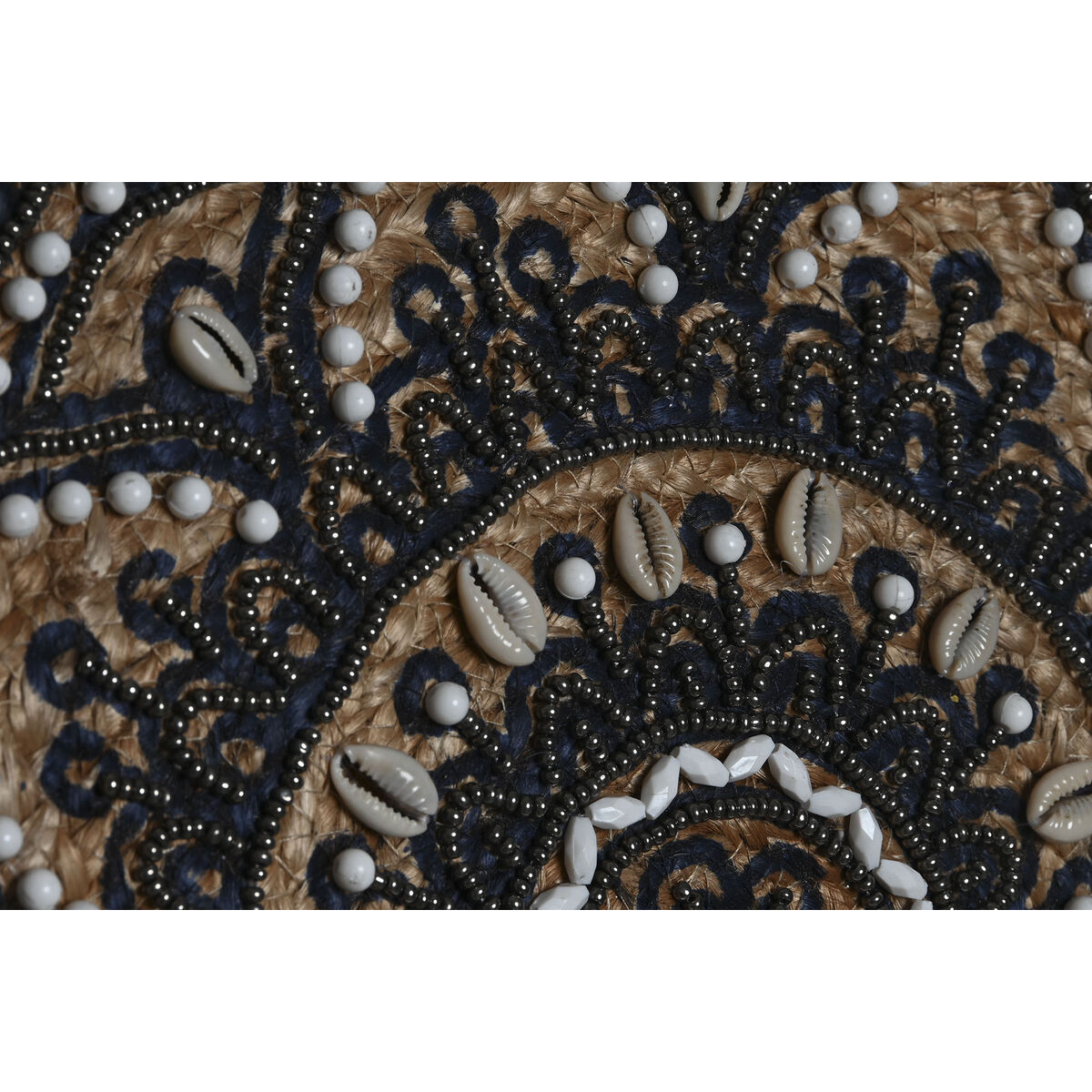 Geantă Damă DKD Home Decor Albastru Negru Natural 36 x 12 x 36 cm (2 Unități)