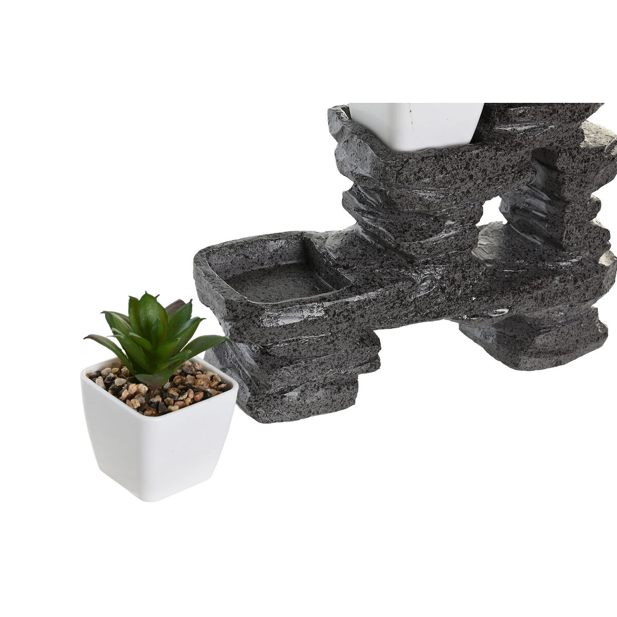 Figură Decorativă DKD Home Decor Negru Auriu* Alb Rășină Călugăr Oriental (21 x 7,5 x 25 cm) (2 Unități)