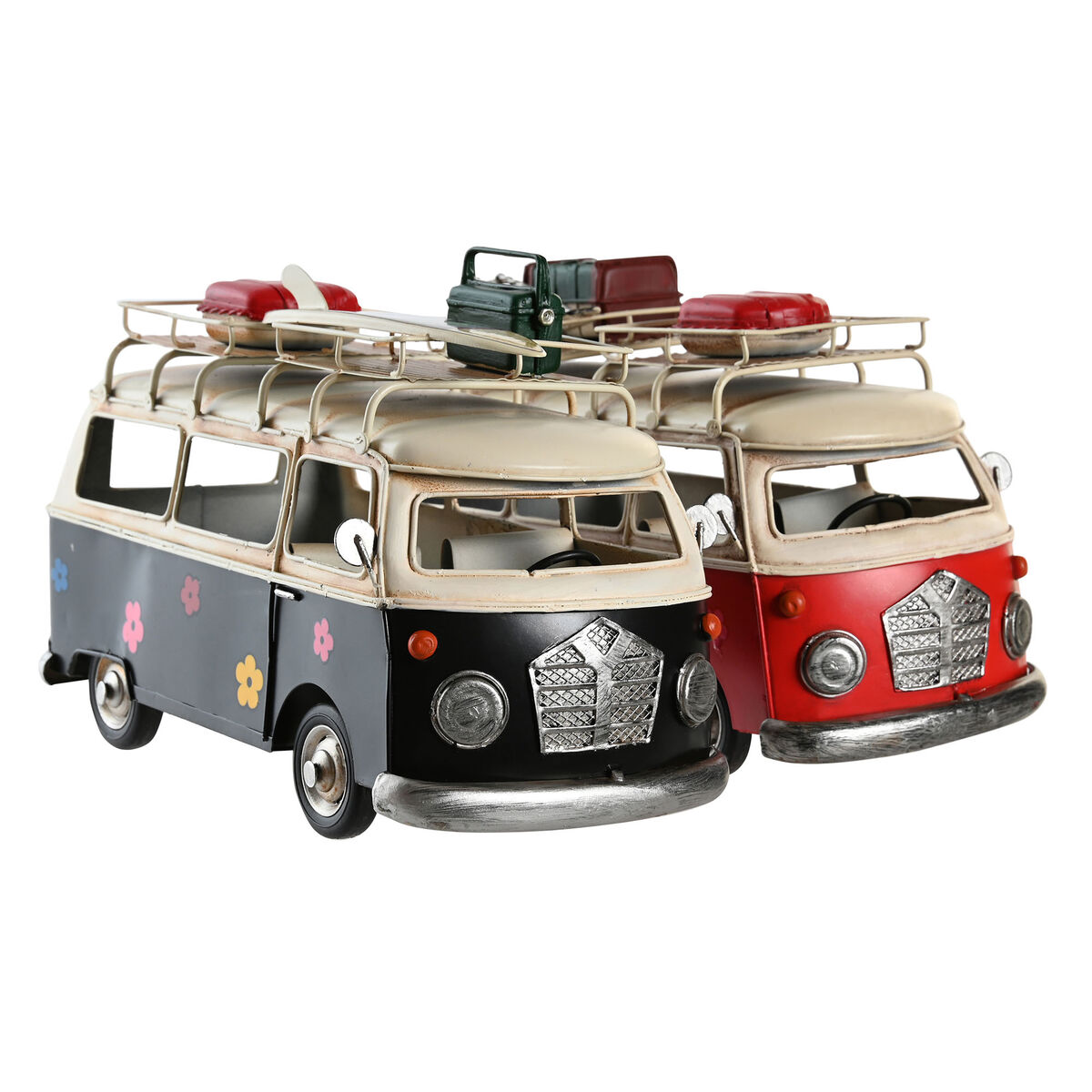 Figură Decorativă DKD Home Decor Roșu Bleumarin Vintage 28 x 14 x 18 cm (2 Unități)