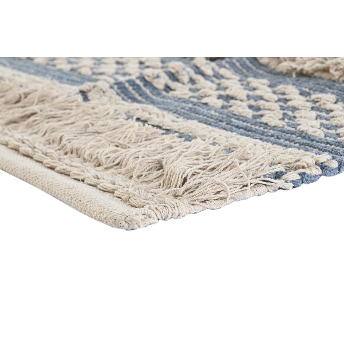 Covor DKD Home Decor 230 x 160 x 2 cm Albastru Bumbac Alb Boho