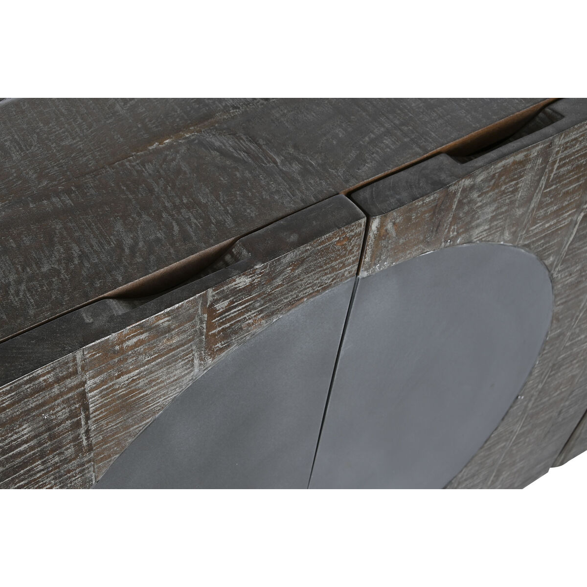 Servantă DKD Home Decor Maro închis Gri închis Metal Lemn de mango 180 x 40 x 80 cm