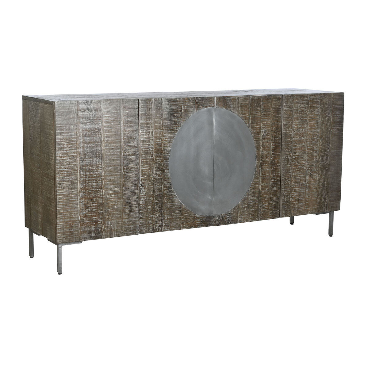 Servantă DKD Home Decor Maro închis Gri închis Metal Lemn de mango 180 x 40 x 80 cm