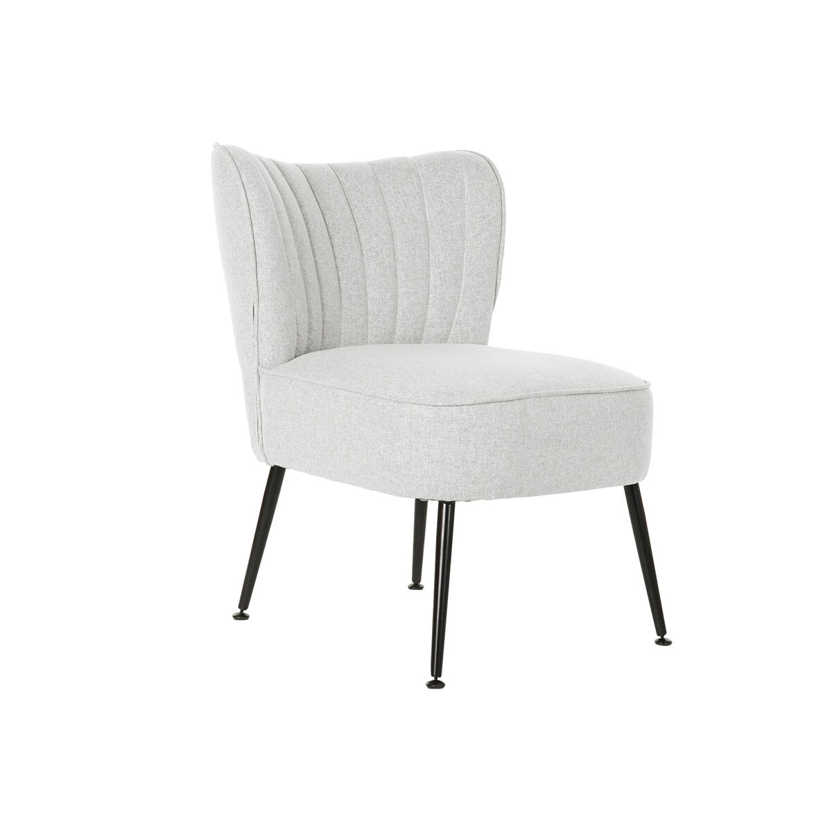 Fotoliu DKD Home Decor Negru Bej Greige Metal 55 x 64 x 72,5 cm