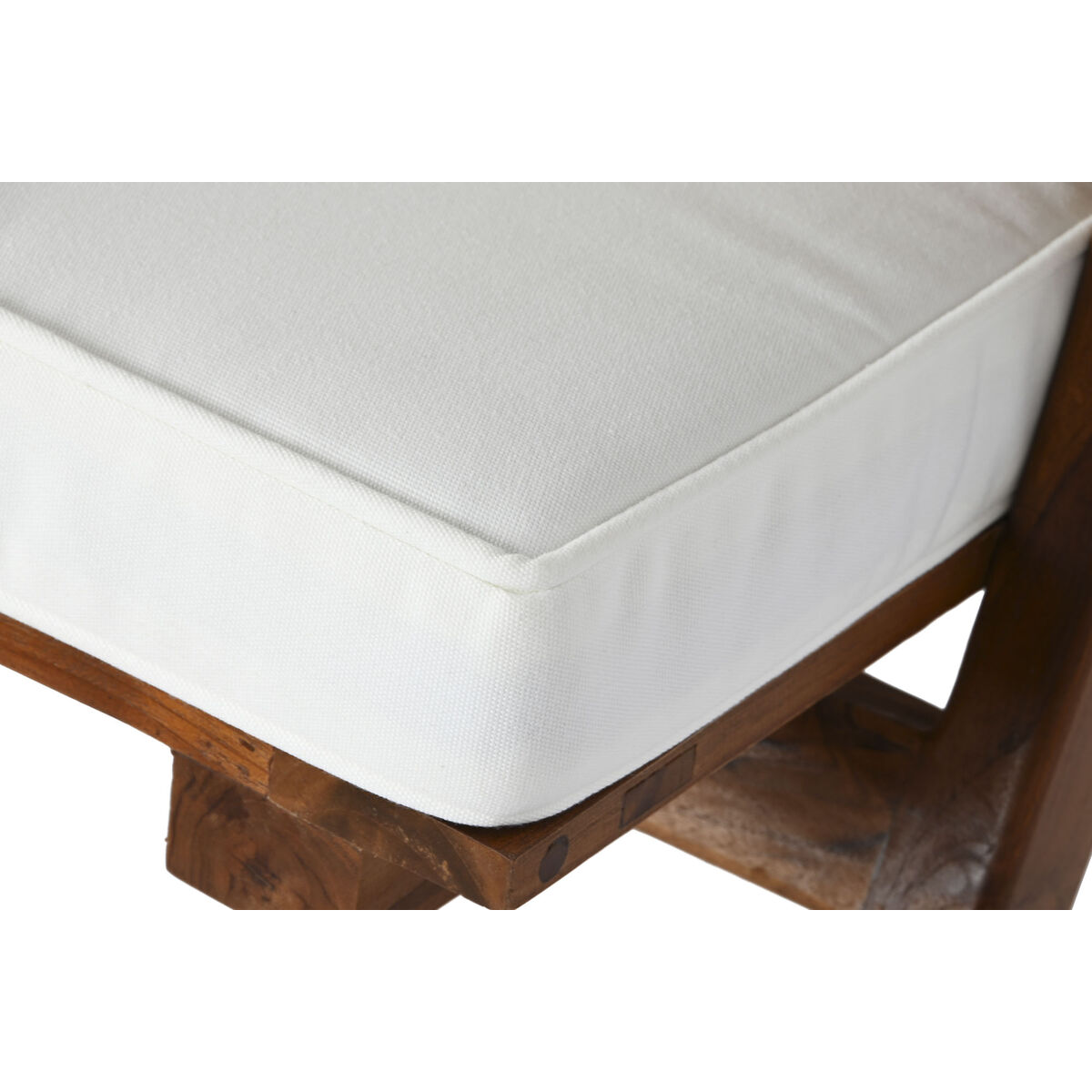 Fotoliu DKD Home Decor Alb Maro Maro închis Poliester Tec 64 x 76 x 77 cm