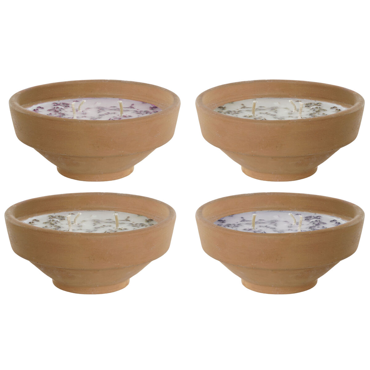 Lumânare Parfumată DKD Home Decor Natural Cottage 250 g (4 Unități)