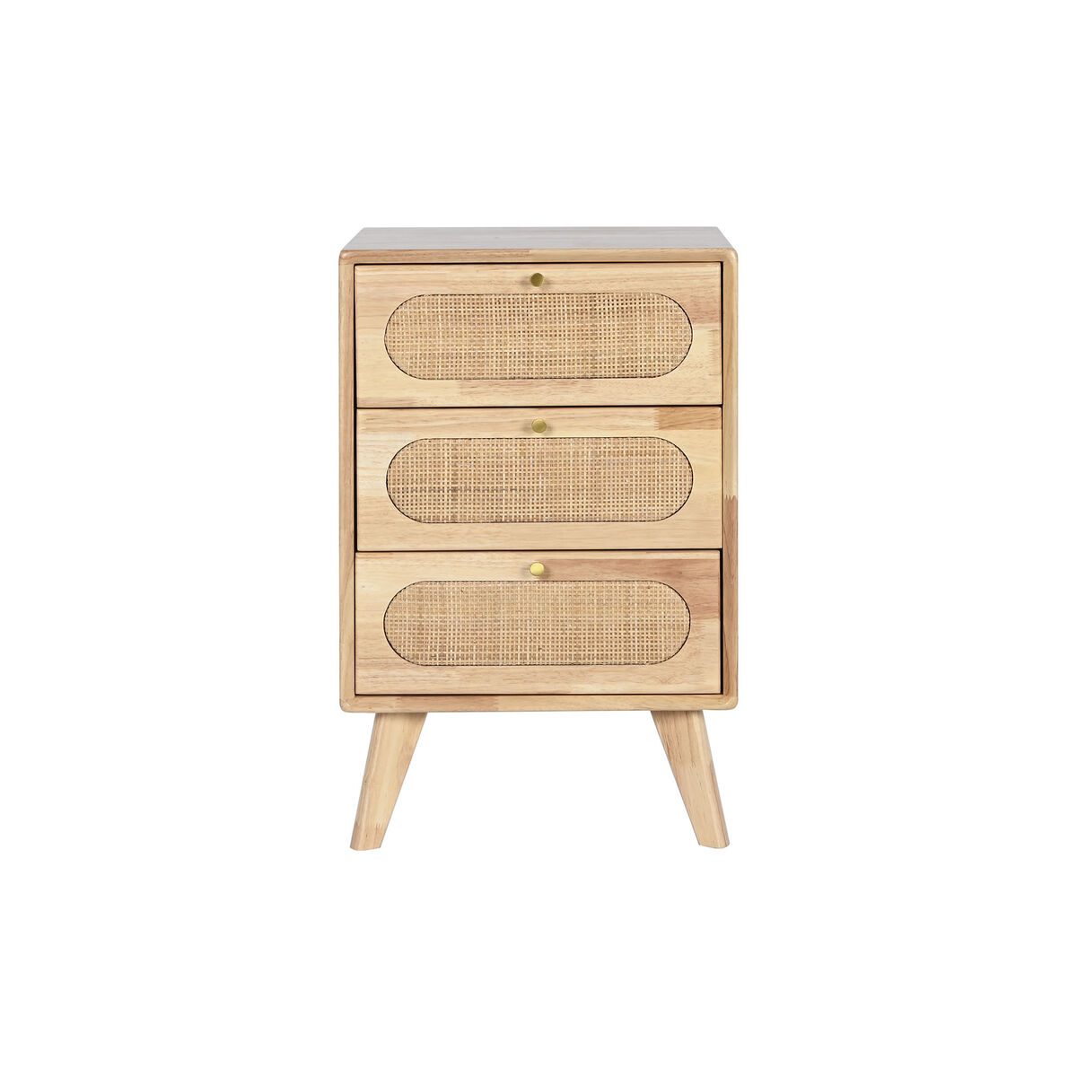 Dulap cu Sertare DKD Home Decor Natural Metal Lemn de cauciuc 40 x 30 x 63 cm