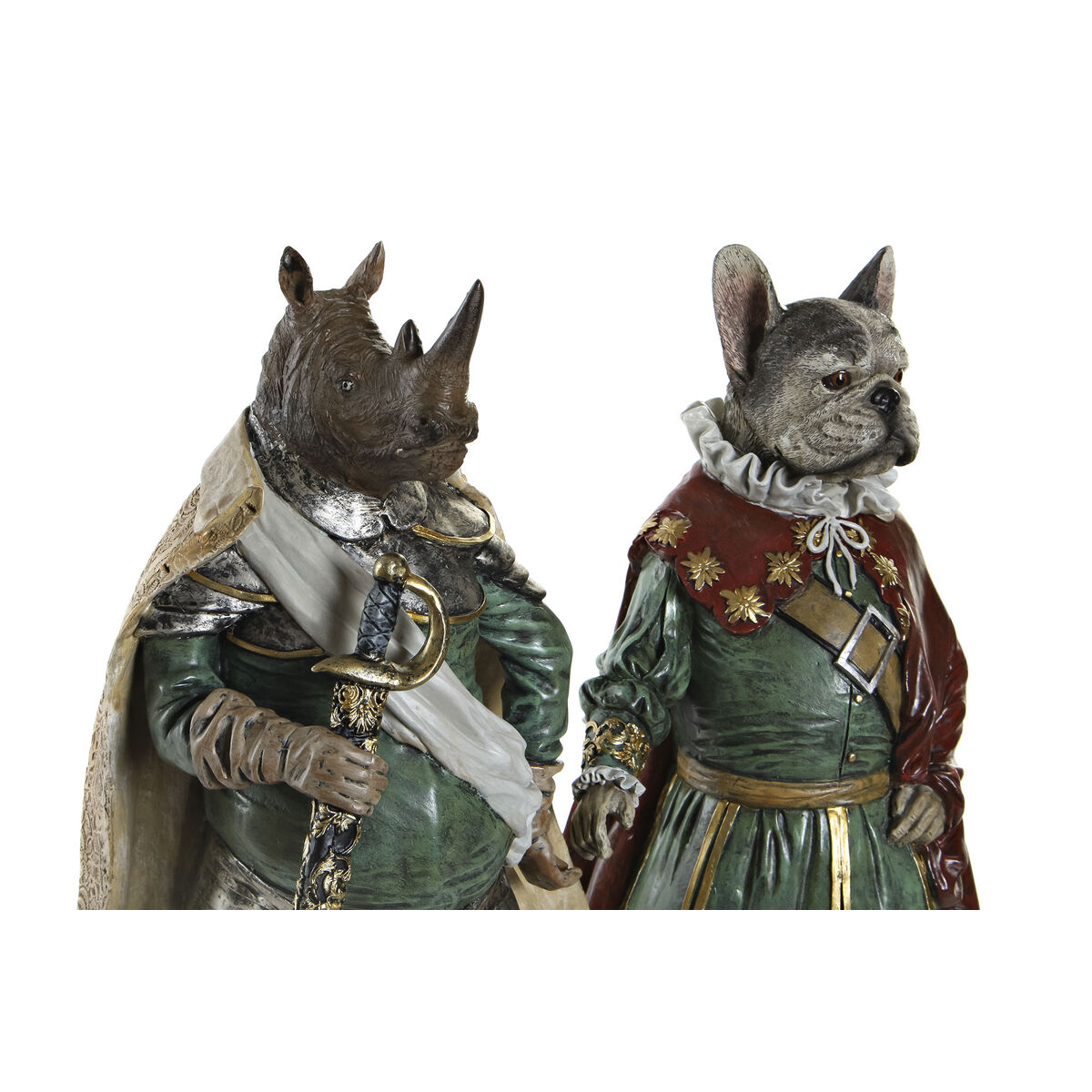 Figură Decorativă Home ESPRIT Multicolor Animal 20 x 15 x 42 cm (2 Unități)