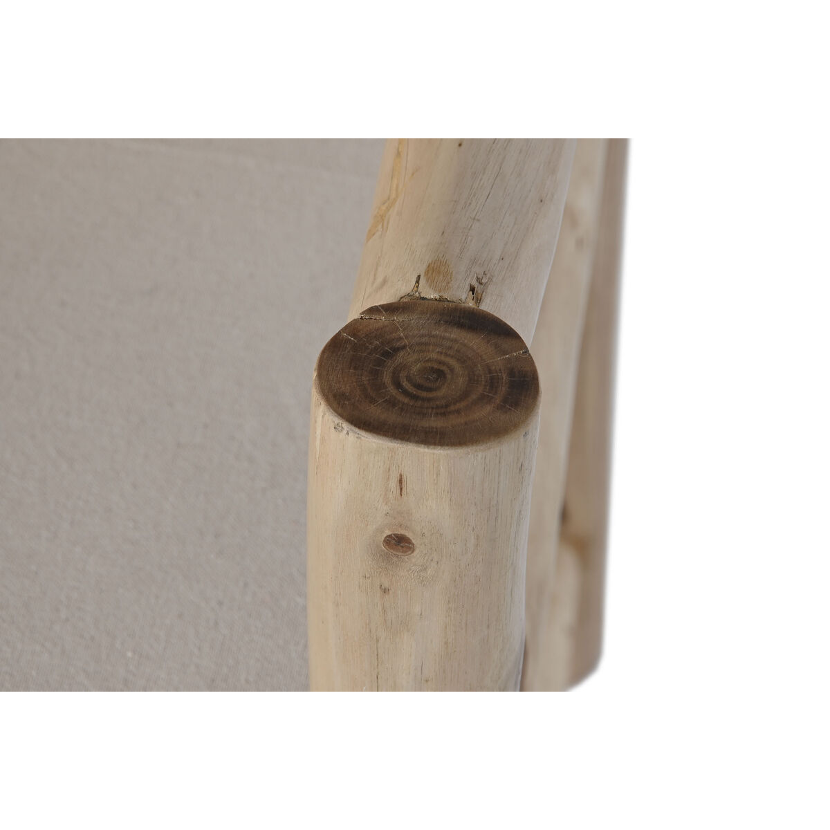 Fotoliu Home ESPRIT Alb Bej Natural Bumbac 61 x 50 x 90 cm