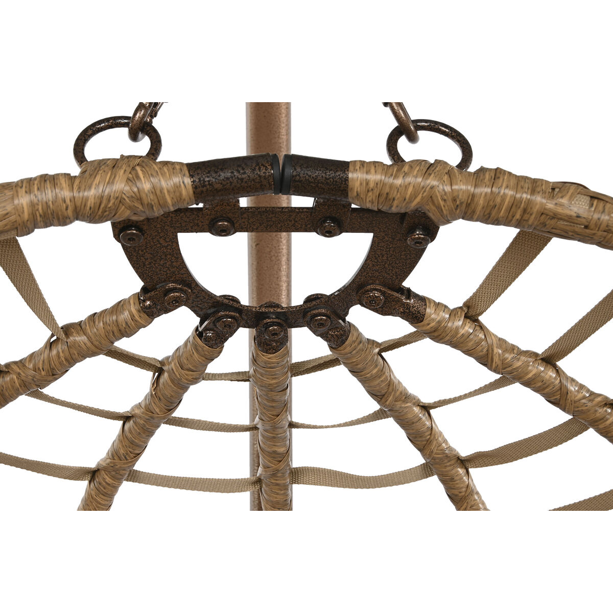 Fotoliu de grădină suspendat Home ESPRIT Maro închis Maro Deschis Aluminiu ratan sintetic 107 x 105 x 108 cm