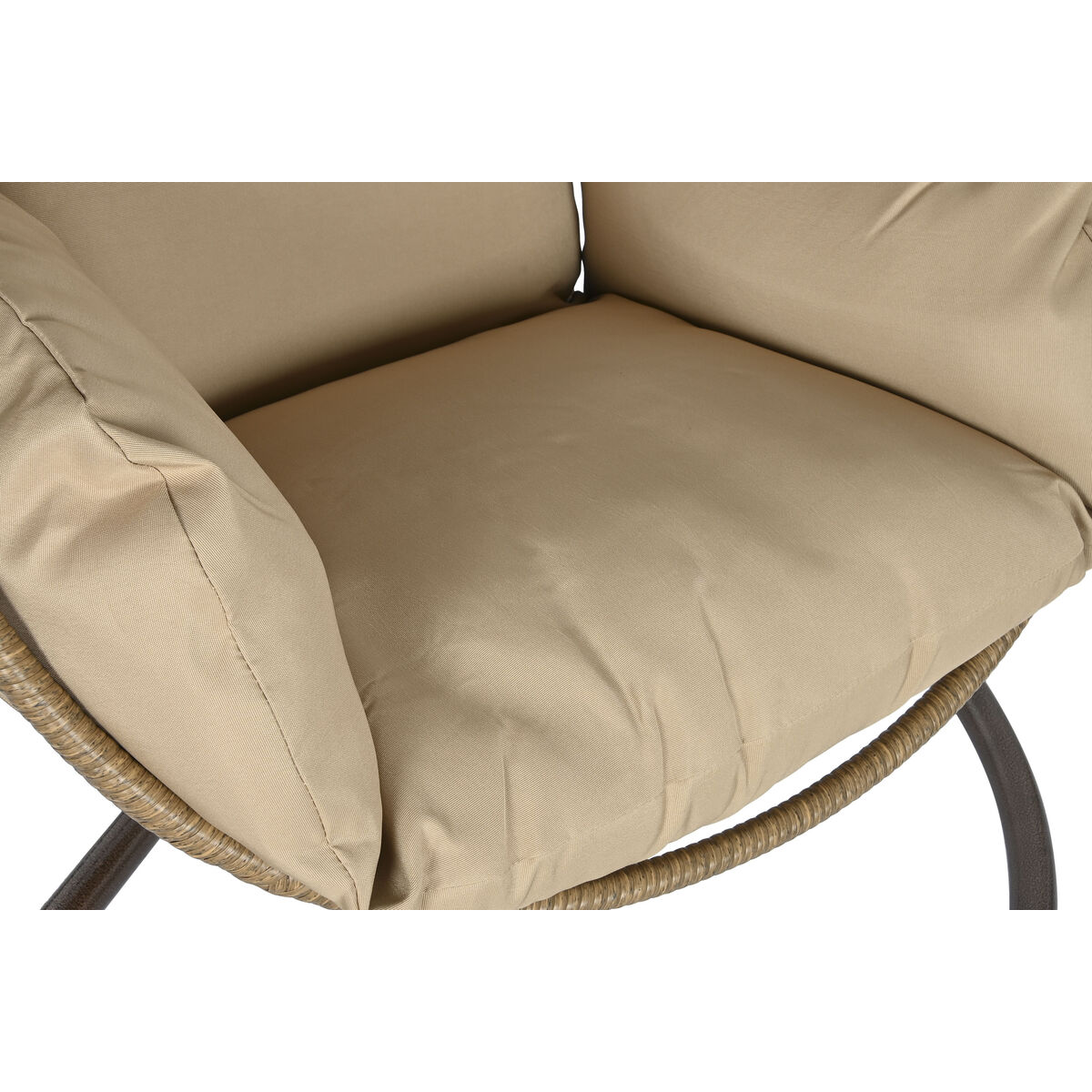 Fotoliu de grădină suspendat Home ESPRIT Maro închis Maro Deschis Aluminiu ratan sintetic 92 x 66 x 119 cm