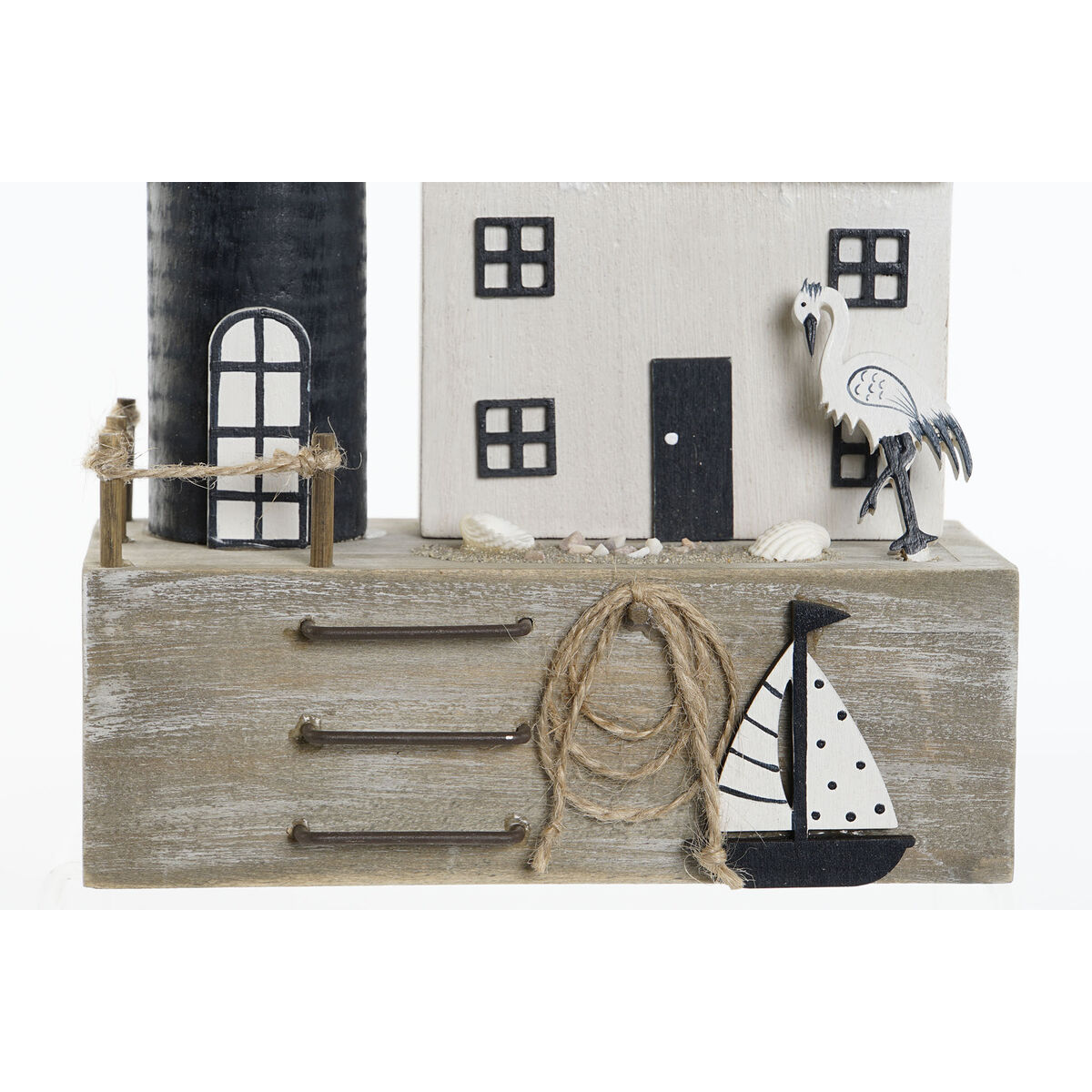 Figură Decorativă Home ESPRIT Albastru Bleumarin 17 x 8,5 x 30 cm (2 Unități)