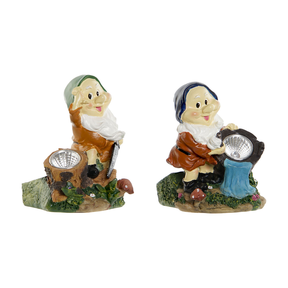 Gnomi de grădină Home ESPRIT Multicolor 11,5 x 11 x 15,2 cm (2 Unități)