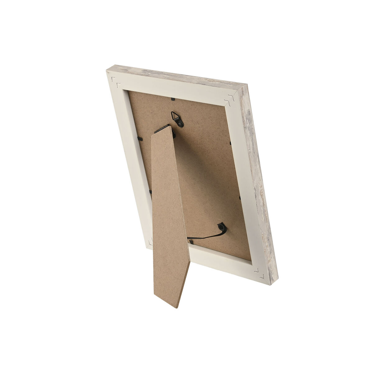 Ramă Foto Home ESPRIT Alb Natural Geam polistiren Scandinav 19,5 x 2 x 24,5 cm (2 Unități)