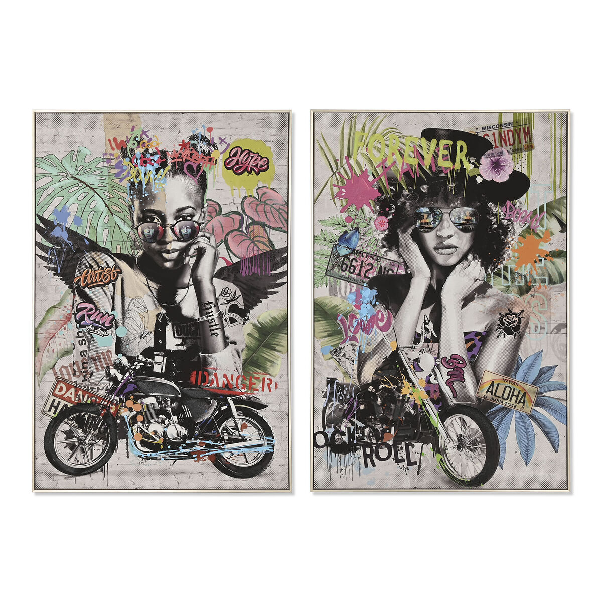 Pânză Home ESPRIT polistiren Pânză 80 x 3,5 x 120 cm